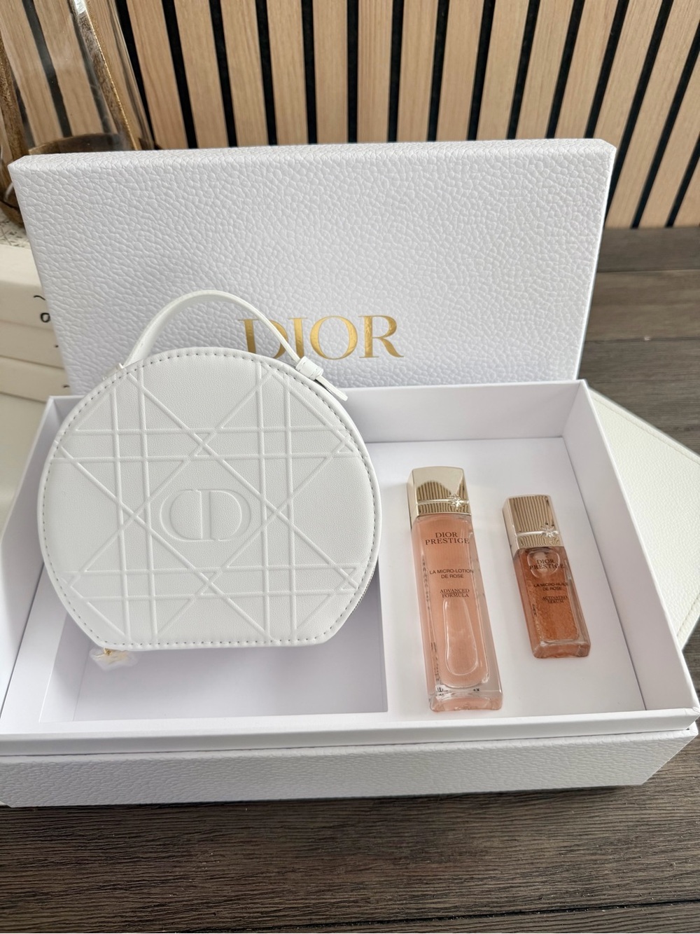 Dior Prestige Foundation Trio with White Embossed Pouch